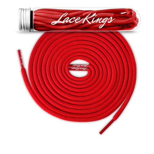 Lace Kings Round Shoelaces (Red - 54in)