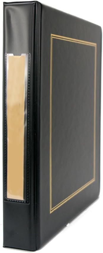 Blumberg Portfolio 3 carpetas de anillas con fundas a juego opcionales (negro, carpeta)