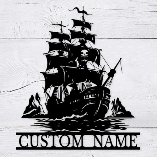 Custom Pirate Ship Metal Wall Art Style A