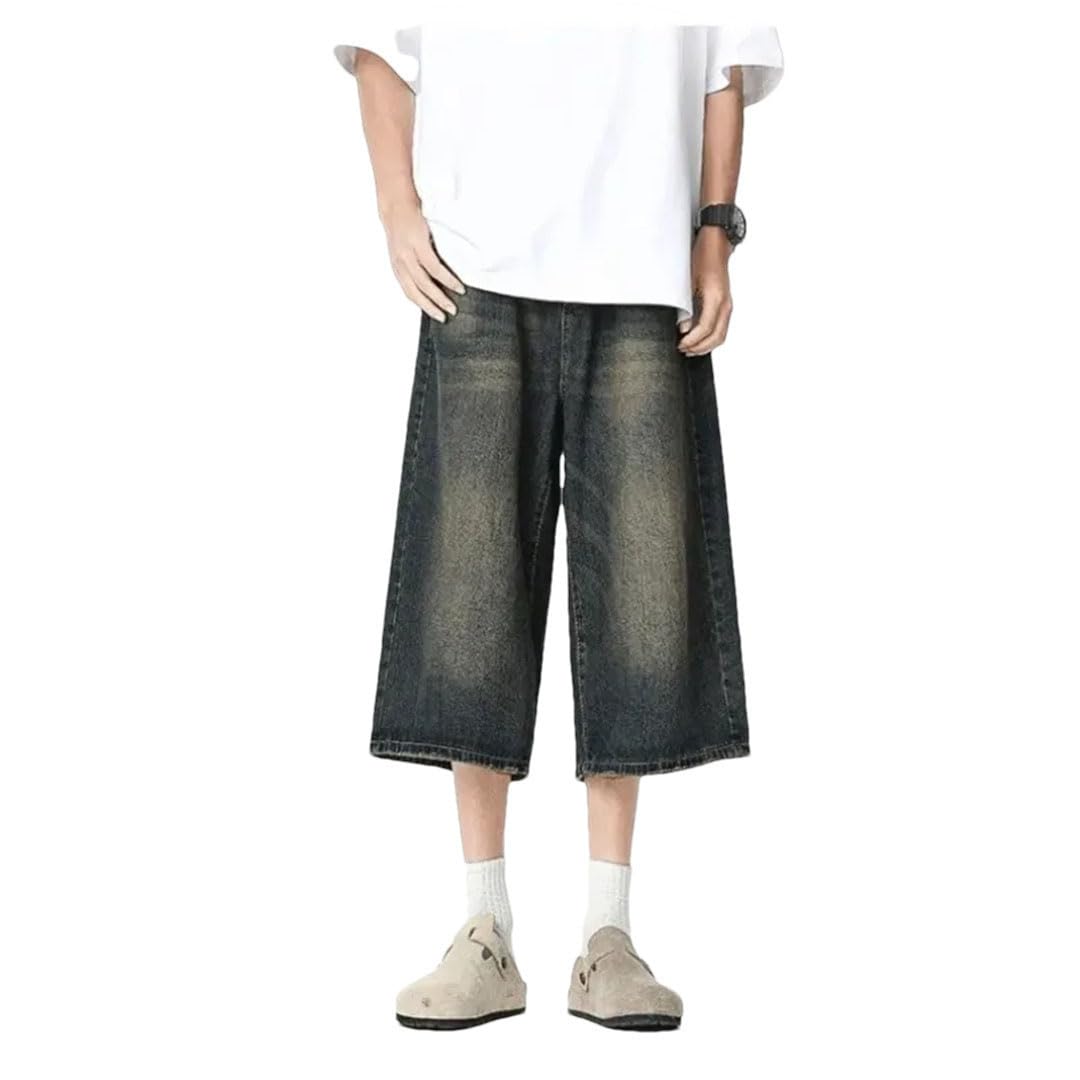 Damskie szorty jeansowe retro workowate na co dzień z szerokimi nogawkami Harajuku sprane luźne szorty z wysokim stanem