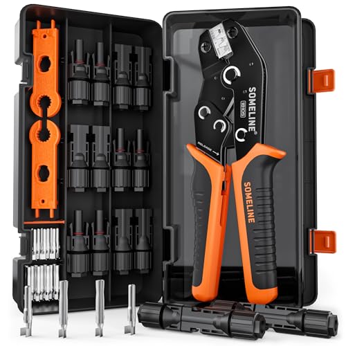 Kit de ferramentas de crimpagem de conector solar SOMELINE®, 14-10 AWG para fio de cabo de painel so