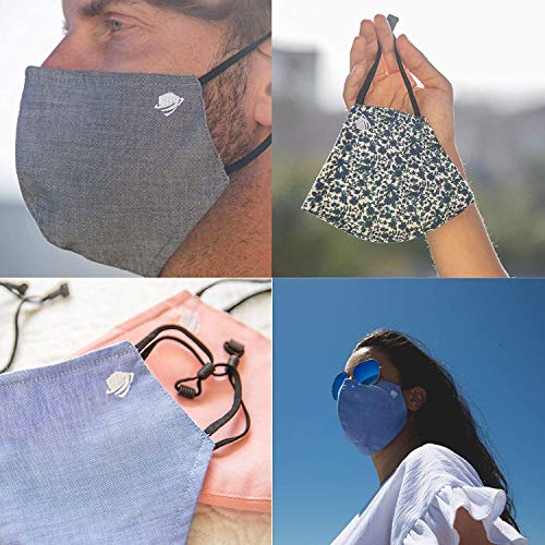 Airdefender Reusable Protective Face Masks - Breathable 3 Layer With Nose Wire Filter Pocket Washable Face Mask For Men And Women, 2 Pack Adult (Black Grey) #TOP5
