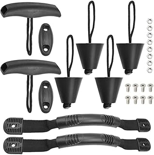 Kayak Carry Handles Drain Plugs Pull T-Handles Pad Eyes Kit For Kayak Canoe Boat Kayak Accessories Kayak Handle Kit Marine Accessories Water Sports