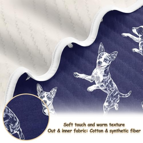 Image of vvfelixl Baby Swaddle Blanket for Boys Girls Blue Heeler Dog Baby Blanket for Newborn Nursery Blanket for Crib Stroller 30x40 in
