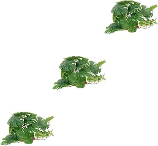 BCOATH 3 Peças Caixa De Escalada Para Animais De Estimação Paisagismo Pequeno Terrário Tartaruga Acessórios De Aquário Plantas De Aquário Artificiais Plantas De Répteis Para Terrário