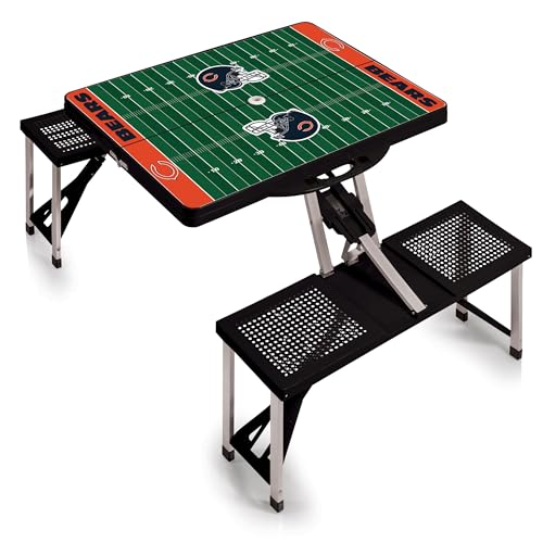 Image of PICNIC TIME NFL Picnic Table Portable Folding Table with Seats and Umbrella
