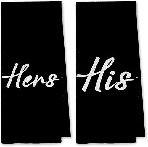 DIBOR Love Quote - Toallas de baño para él y ella, paño de secado absorbente decorativo de amor, toallas de mano, paños de cocina, paños de cocina