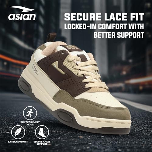 Image of ASIAN Men's Vegas-01 Sneakers | Stylish & Lightweight Design Comfortable Lace-Up Sneakers for Travel & Everyday Use