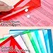 Wooswen 24Pack Plastic Envelopes with Snap Closure, Plastic File Folders for Documents A4 Clear Envelopes Folders,File Bags Easy to Use About 33x24cm