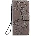 Produktbild Docrax Galaxy A51 Handyhülle, Hülle Leder Case mit Standfunktion Magnetverschluss Flipcase Klapphülle kompatibel mit Samsung Galaxy A51 - DOKTU090691 Grau