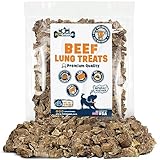 PUPDAWGS Dried Beef Lung Dog Treats Made in USA | Healthy Training Treats | Low Calorie | Natural Dehydrated | 2.5 lb Package