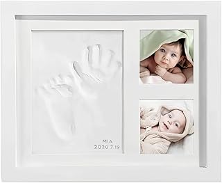 Baby Hand Print and Foot Print Kit Baby Keepsake Frame Baby Hand & Footprint Maker Babyshower Boy & Girl Keepsake Baby Picture Frame Newborn Handprint Ornament Kit Best Baby Gift for Newborn