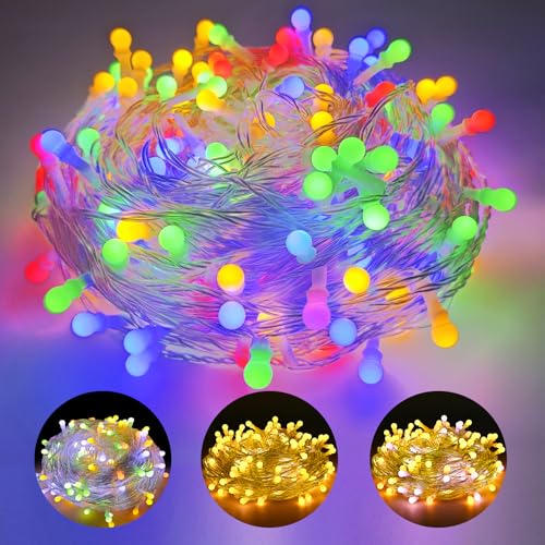 FREMON Guirnalda Luminosa Exterior e Interior, 3 Tipo de Colores Luces Navidad, IP44 Impermeable Luces de Arbol, Fairy Lights para Decoración Boda, Fiesta, Jardín, Casa, Balcón, Patio (20M 100LEDs)