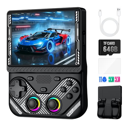 RG43V Pro Retro Handheld Game Console,4.3 Inch IPS Screen,Portable Dual System Support 22000+ Classic Games, Retro Gaming Console with RK3562 Chip,HDMI TV Output,4000mAh Battery (Black)