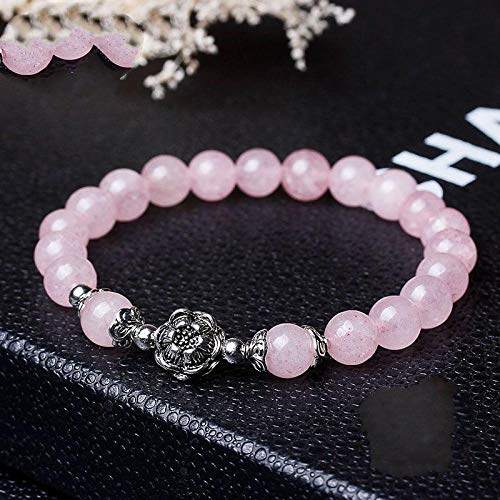 Bracelet en pierre naturelle rose pour remplacer les bijoux synthétiques par du jade authentique