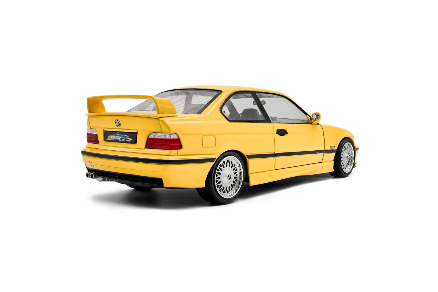 Solido BMW M3 Coupé 1991 1:18 Gelb | Detailgetreues Diecast Modellauto, Sportwagen-Klassiker, Coupé-Karosserie, für Automobil-Enthusiasten, Gelb