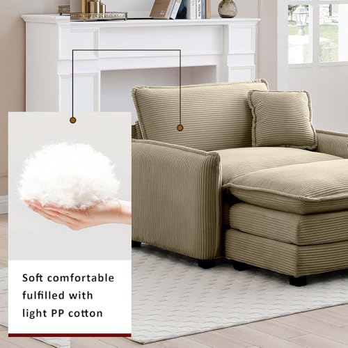 Sillón Plegable Corduroy Camel miniatura 4