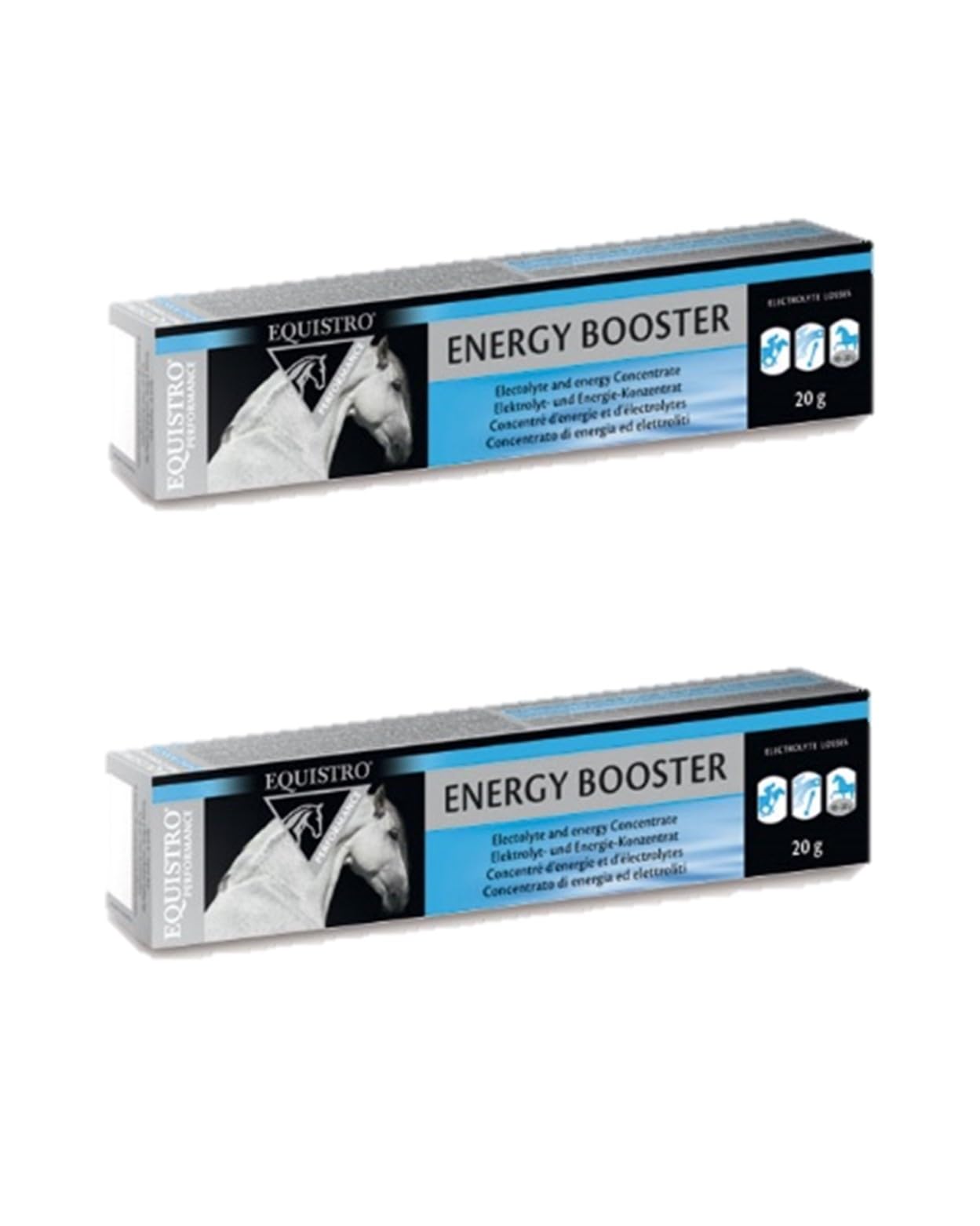 Vetoquinol Equistro Energy Booster | Doppelpack | 2 x 20 g | Ergänzungsfuttermittel für Pferde | Mit schnell verfügbarer Energie | Kann zur verbesserten Regeneration beitragen
