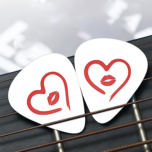 Lot de 12 médiators en forme de cœur dessiné dans un coffret pour ukulélé, guitare électrique, basse - Les Beatles, Paul McCartney, John Lennon, RIngo Starr, George Harrison Lot de 12 médiators en forme de cœur dessiné dans un coffret pour ukulélé, guitare électrique, basse – Image 8