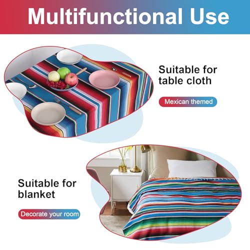 Liseng Mexikanische Decke, Sarape Picknick, Tischdecke, warme Decke, Yoga-Stange, 120 x 180 cm