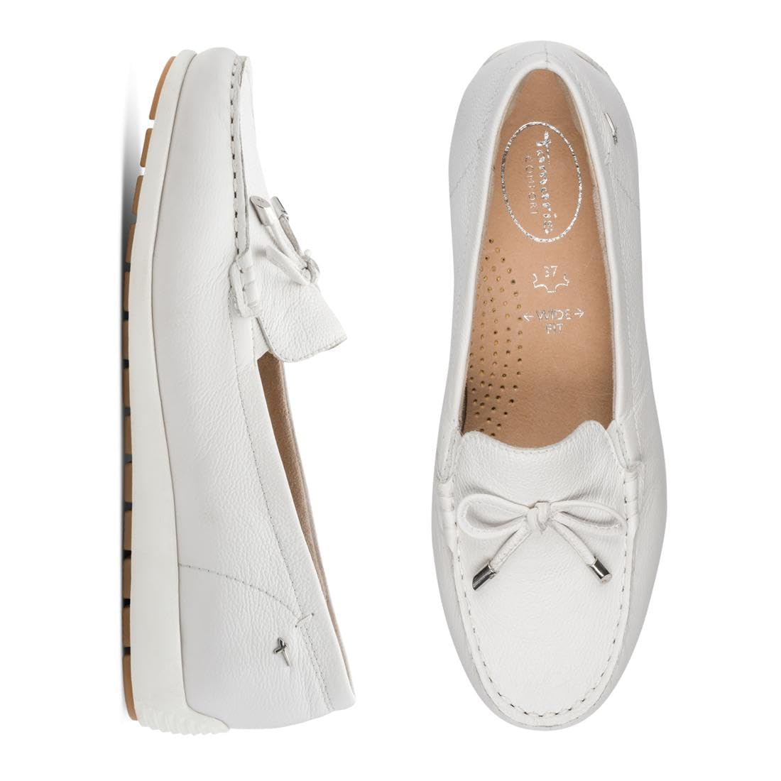 Tamaris Comfort Mocassins Femme Cuir à Talon Bloc