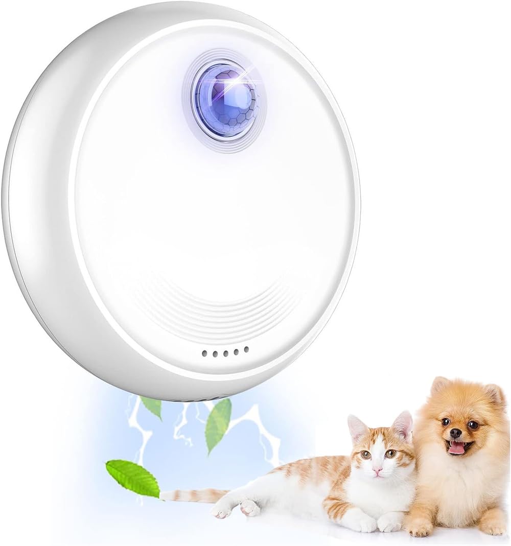 Cat Litter Deodorizer, Deodorization Cat Litter Box Odor Eliminator, 99.9% Dust-Free Multifunctional Smart Litter Box Deodorizer for Litter Box Shoe Box Bathroom Wardrobe Kitchen Pet Shop (White)