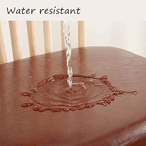 Miniatura 3 de Cojín de banco de cuero, impermeable, antideslizante, cojín suave para silla, colchón rectangular largo para asiento de sofá biplaza para