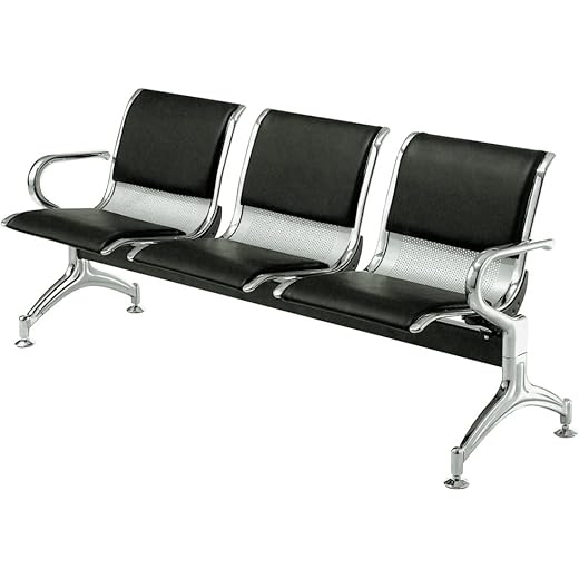 ABC Silver Metal Airport Chair 3 Seater