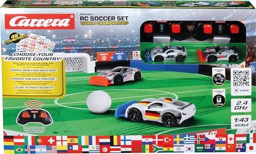 Carrera RC Soccer Set 2,4 GHz avec terrain et buts pour match de foot