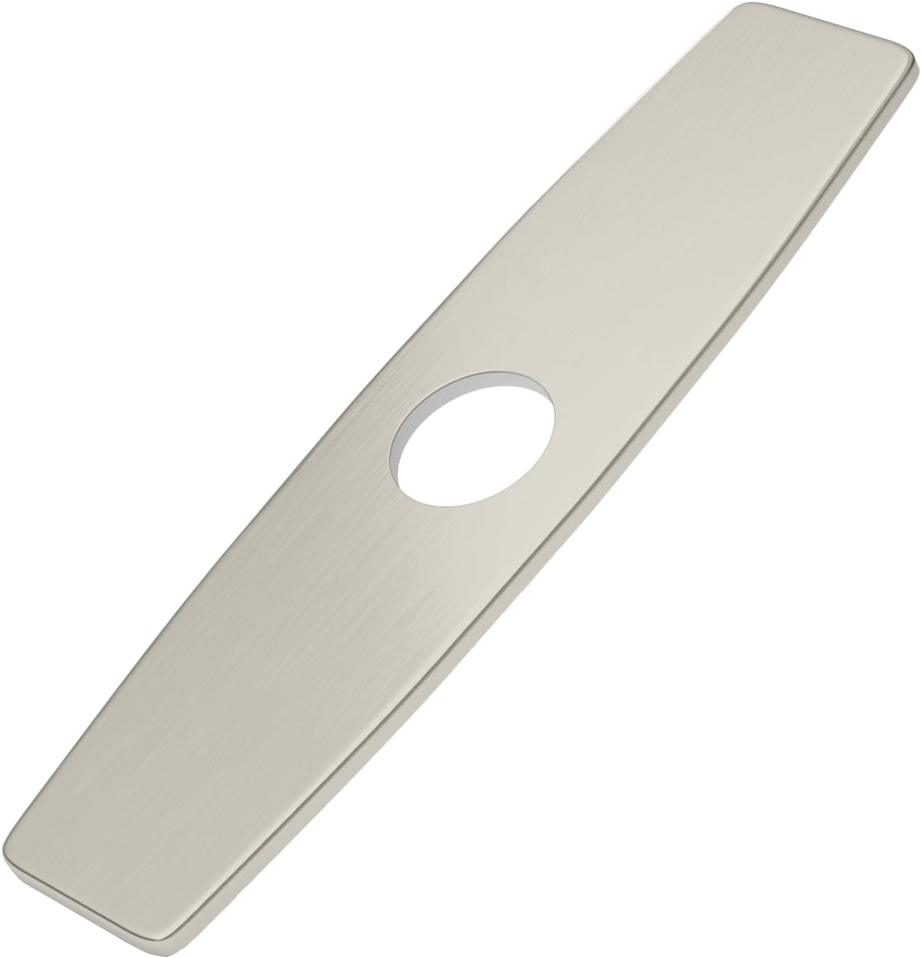 BWE Sink Hole Cover Deck Plate Matching Kitchen Sink Faucet Single Hole or Bathroom Faucet 1-3 Hole Brushed Nickel 10 Inch Stainless Steel Plate Basin Vanity