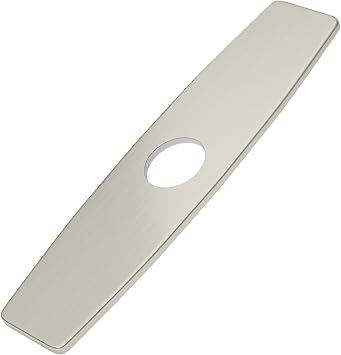 BWE Sink Hole Cover Deck Plate Matching Kitchen Sink Faucet Single Hole or Bathroom Faucet 1-3 Hole Brushed Nickel 10 Inch Stainless Steel Plate Basin Vanity