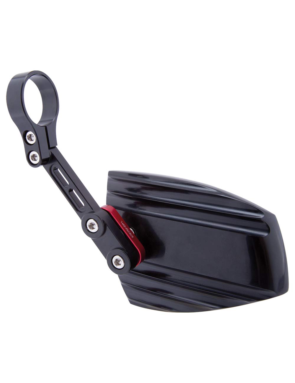 HIGHSIDER Wave Motorrad Lenkerendenspiegel, in 4 Farben, E- geprüft (2er-Pack) (Dunkelrot)