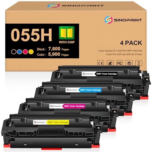 Image of 055H 055 Toner Cartridge Replacement with Chip for Canon