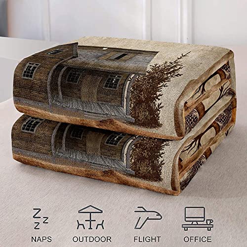 Luvivihome Bear Throw Blanket, Deer Moose Elk Hunting Lodge Cabin Rustic Farmhouse Woodland Animals Blanket, Twin Blanket, Cozy Soft Fuzzy Warm Flannel Fleece Blanket For Bed, Couch, Sofa, 60"X80" #TOP4