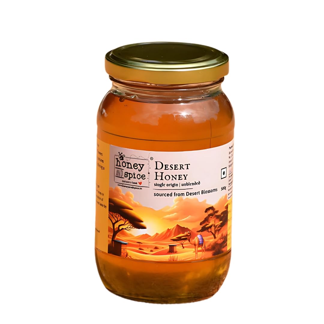 Honey and Spice - Desert Honey (250g) | From the heart of the Deserts of Rajasthan | Sourced from the nectar of the resilient Khejri and Acacia trees | 100% Raw and Pure | Single Origin | Unblended | Natural and Original | Unprocessed | No Added Sugar-image-28