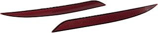 Rear Bumper Reflector Light Lamp Compatible with Tesla Model Y 2020 2021 Back Bumper Reflectors Red Les Replace Marker Lens Trim (Pair (Left + Right))