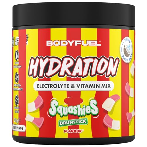 Body Fuel Hydration Electrolyte & Vitamin Mix 210g - Squashies Drumstick - Infused with Electrolytes and Vitamins - Perfect Way to Boost Your Fitness Performance