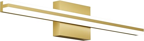 Miniatura 17 de SOLFART Luces de Baño Sobre Espejo Negras Mate Atenuables Modernas Luces de Tocador LED 48 Pulgadas 30W Luz de Tocador de Baño Negro mate -