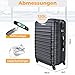 KESSER® Reisekoffer 120L Großer Hartschalen Koffer Inkl. Kofferwaage + Gepäckanhänger | Trolley Gepäck Rollkoffer Zahlenschloss 4 Rollen ABS-Hartschale Teleskopgriff, 75x50x32cm, Anthrazit