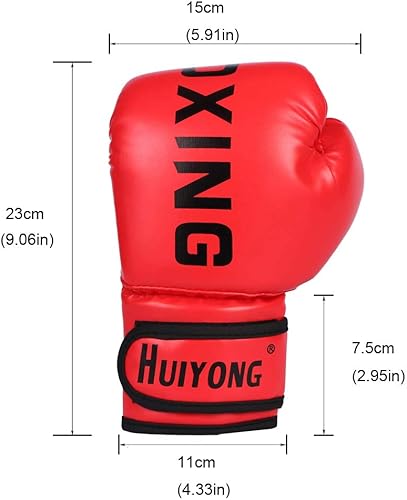 Miniatura 5 de HUINING Guantes de boxeo para niños, guantes de entrenamiento para niños, guantes de artes marciales mixtas, guantes de entrenamiento de dibujos