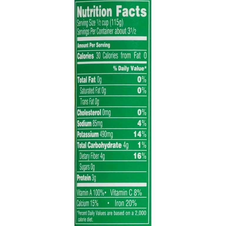 Del Monte No Salt Added Leaf Spinach 13.5oz Can (Pack of 12)