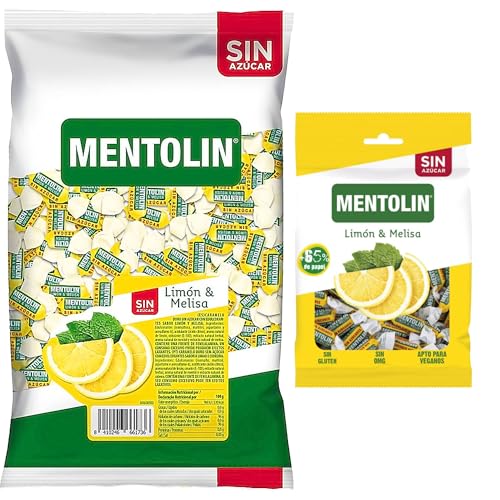 Mentolín caramelos duros limon melisa s/a bolsa 1kg y de regalo limon melisa s/a bolsa 100g
