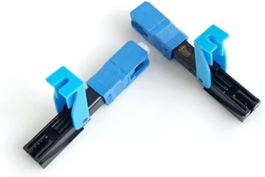 Communication Equipment 50PCS SC UPC singlemode Flip Cover Fiber Optic Quick Connector SC Embedded Type FTTH Fiber Optic Fast Connector Optical Fiber Connector