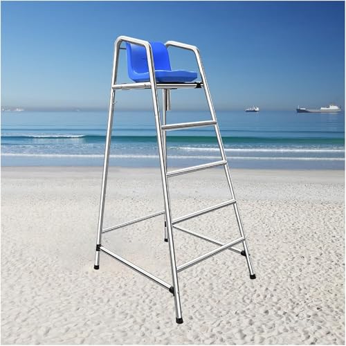 XRFCY Large Lifeguard Chair - Outdoor Patio Chairs, Beach/Water Park/Competition Pool Rescue Ladder - Removable Referee Chair, Raised Referee Chair for(120cm)