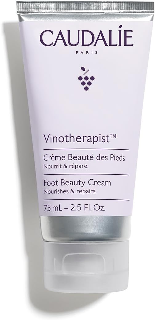 CaudalieVinotherapist Foot Beauty Cream- with Shea Butter and Grape-seed Oil, Softens and Nourishes Dry Feet, Enhancing Skin's Smoothness and Reducing Roughness 2.5FlOz /75mL