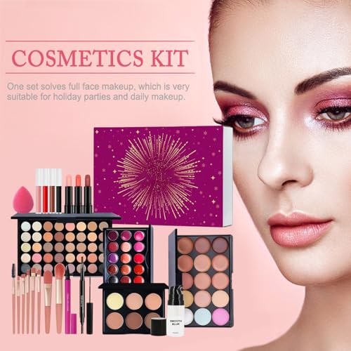 Kit maquillage complet avec palette de rouge à lèvres et fards