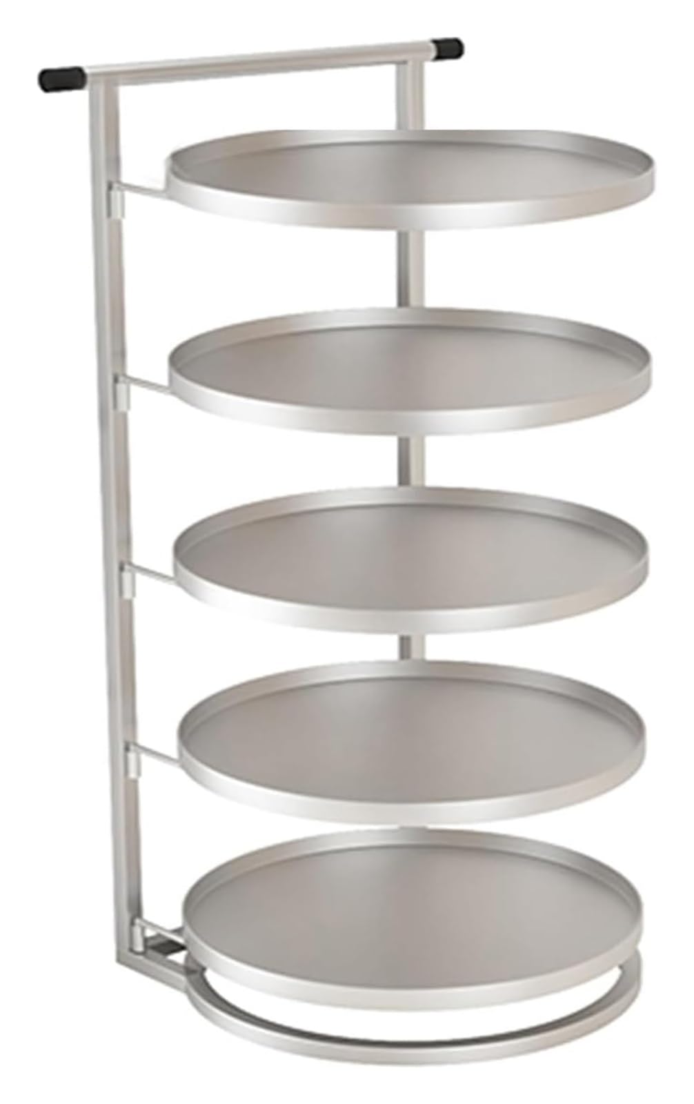 WOTZOV Wall Mounted Multi-Layer Food Sorting Tray For Hot Pot - 5-Tier Silver Side Dish Organizer, Space-Saving Kitchen Storage Solution，Silver 5 tier