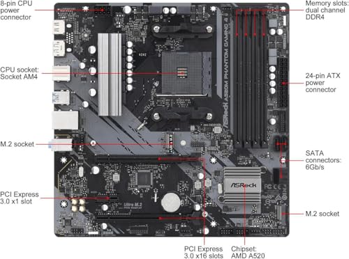ASRock A520M Phantom Gaming 4