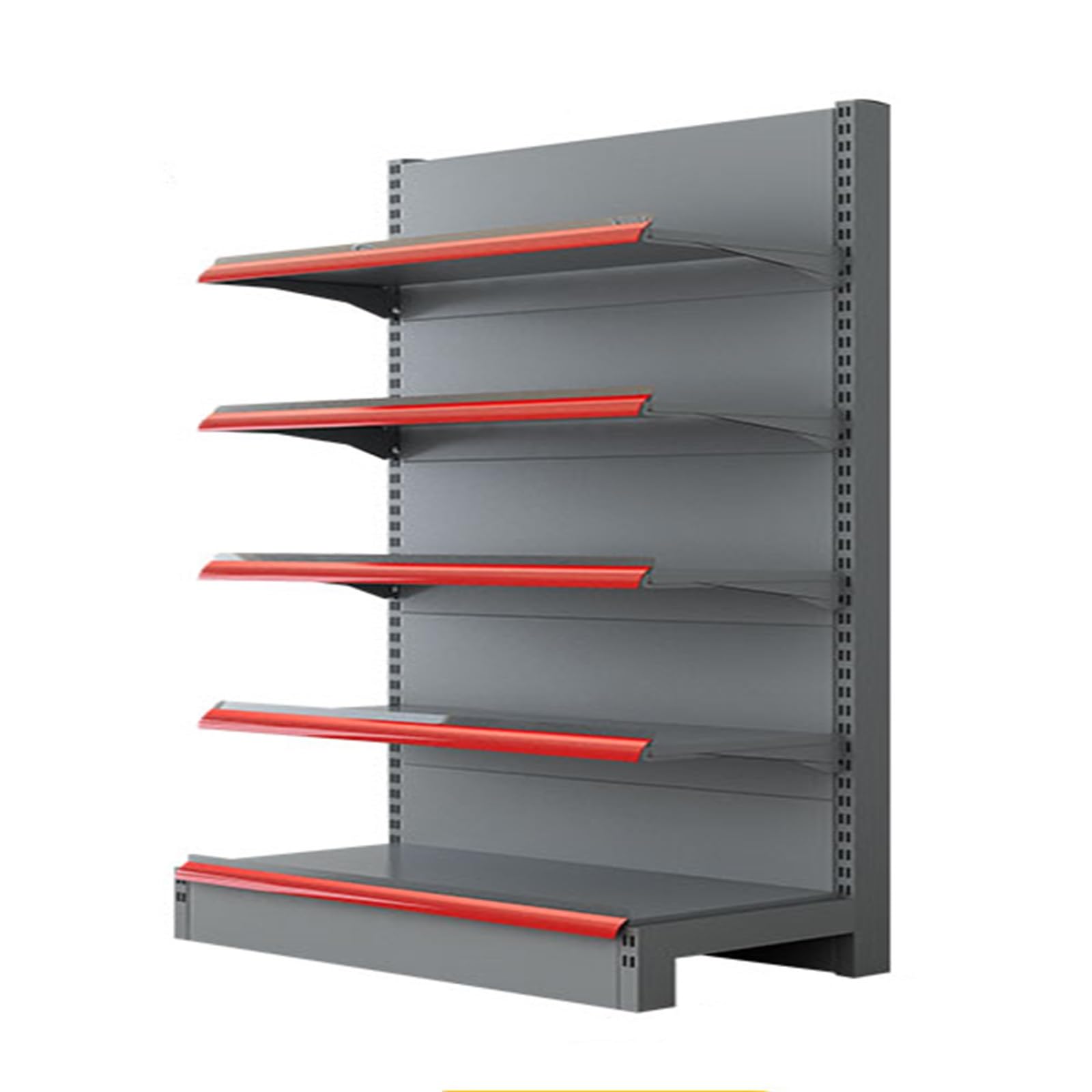 5-Etagen Industrie Gondel Regal - 90 kg Tragkraft pro Ebene SPCC Stahl Ausstellungsregal Gondelregal Display Einzelhandel, Werkzeugfreie Montage(90 * 135cm/35.4 * 53.1in)