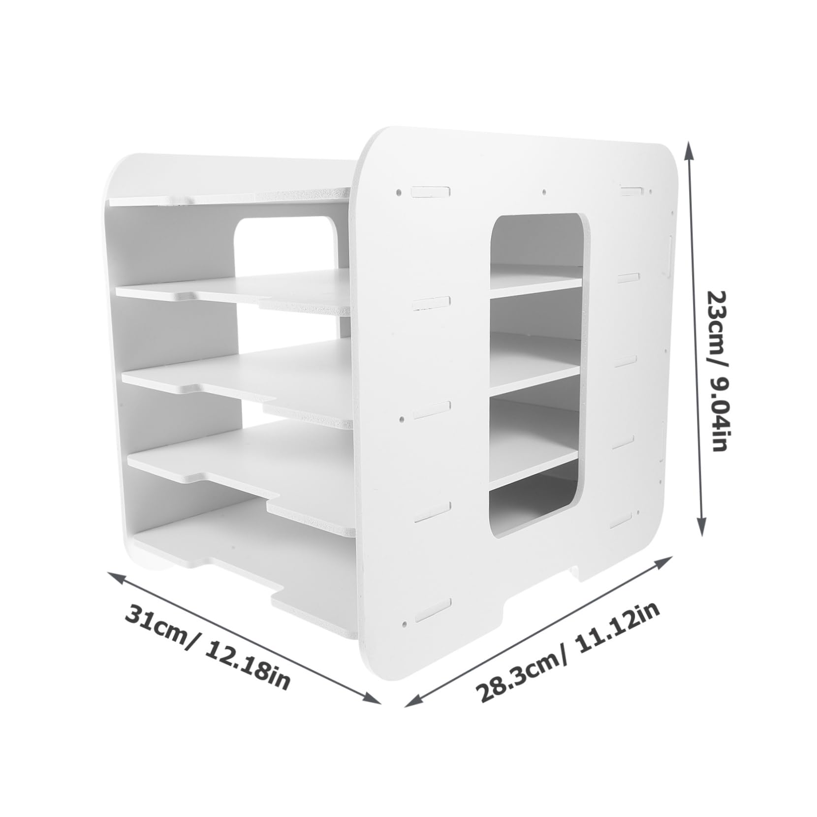 Angoily Portadocumenti Tavolo Organizzatore File in Plastica Ripiano Per Archiviazione File Riviste e Brochure Design Impilabile Per Ordine Sulla Scrivania